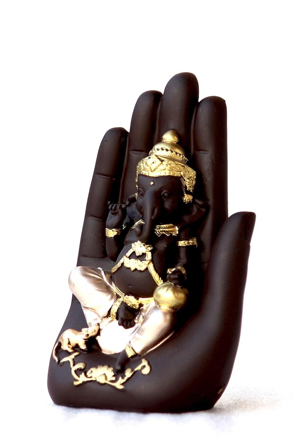 E-Craft Golden Handcrafted Palm Ganesha