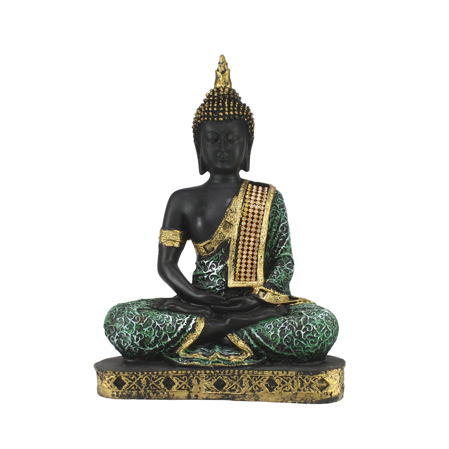 E-Craft Green Meditating Buddha