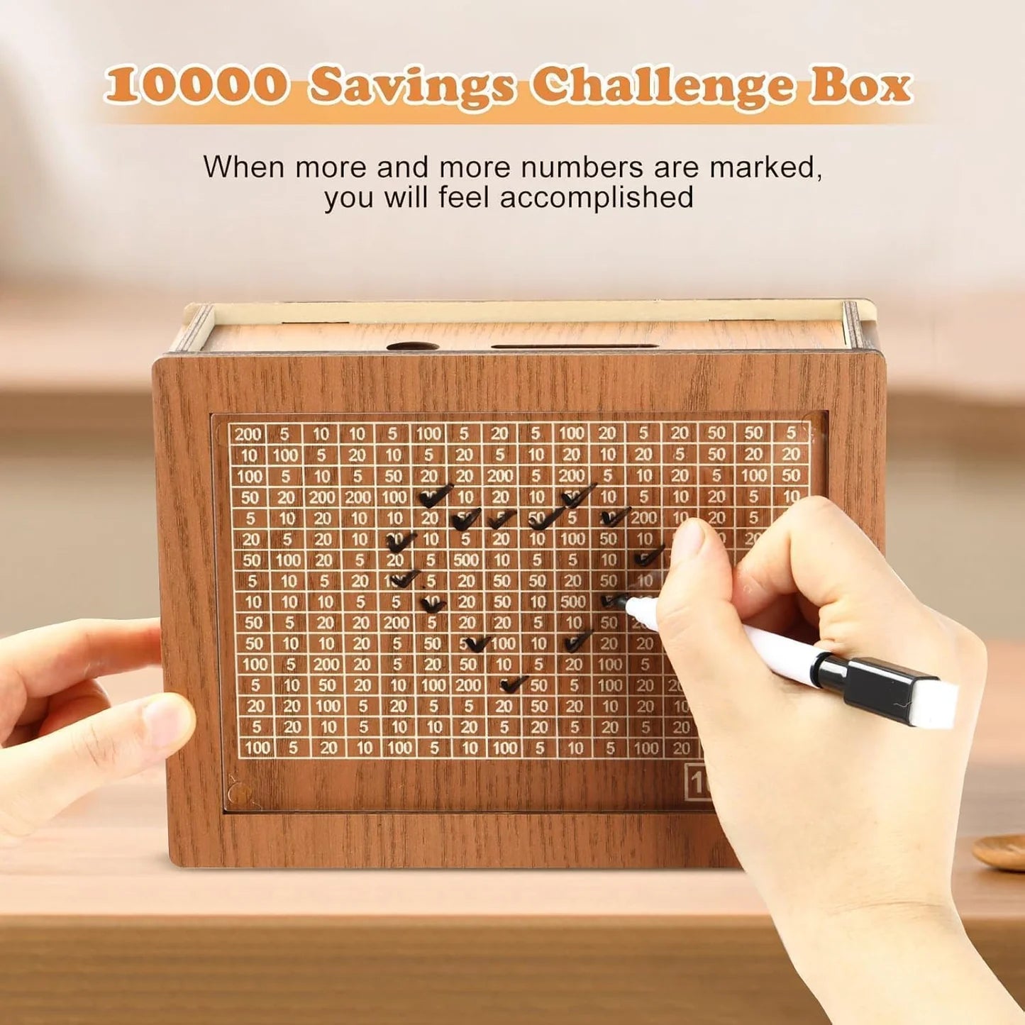 Wooden Money Saving Box (₹1,00,000)