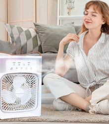 Portable Air Conditioners - Small AC Quiet Personal Air Cooler,USB Powered Mini Desktop Cooling Misting Fan, 1 | 2 | 3 Timer 3 Smart Speeds,360°Adjustment Office, Home, Room, Carved Design
