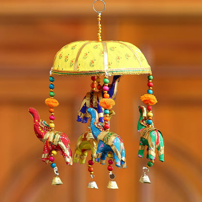 E-Craft Handcrafted Decorative Elephant Window Hanging Bells