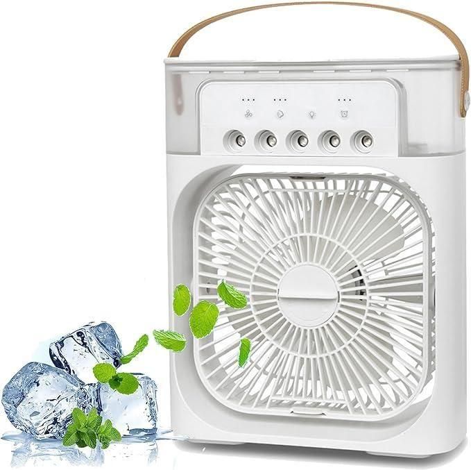Portable Air Conditioners - Small AC Quiet Personal Air Cooler,USB Powered Mini Desktop Cooling Misting Fan, 1 | 2 | 3 Timer 3 Smart Speeds,360°Adjustment Office, Home, Room, Carved Design