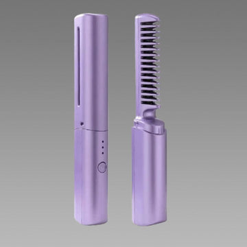Portable Mini Hair Straightener Cordless Rechargeable Mini Adjustable Hair Straightener Hot Comb