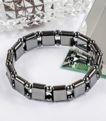 Magnetic Sugar Control Bracelet,Health Care Magnetic Black Stone Therapy Bracelet