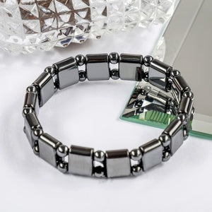 Magnetic Sugar Control Bracelet,Health Care Magnetic Black Stone Therapy Bracelet