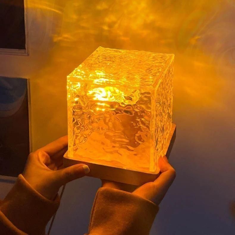 Rotating Water Ripple Night Light Lamp