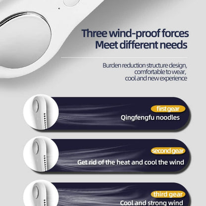Portable Neck Fan, Hands Free Wearable Bladeless Fan, Ultra Light Rechargeable