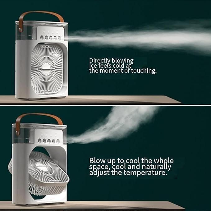 Portable Air Conditioners - Small AC Quiet Personal Air Cooler,USB Powered Mini Desktop Cooling Misting Fan, 1 | 2 | 3 Timer 3 Smart Speeds,360°Adjustment Office, Home, Room, Carved Design