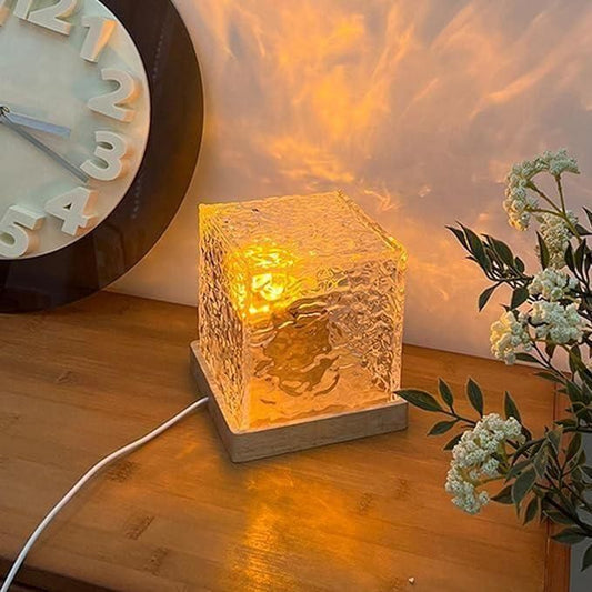 Rotating Water Ripple Night Light Lamp