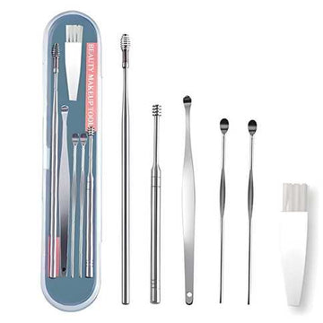 6 Pieces Ear Wax Removal Smooth Stainless Steel Kit