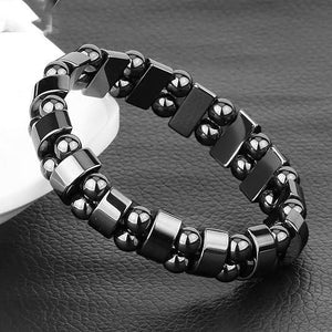 Magnetic Sugar Control Bracelet,Health Care Magnetic Black Stone Therapy Bracelet