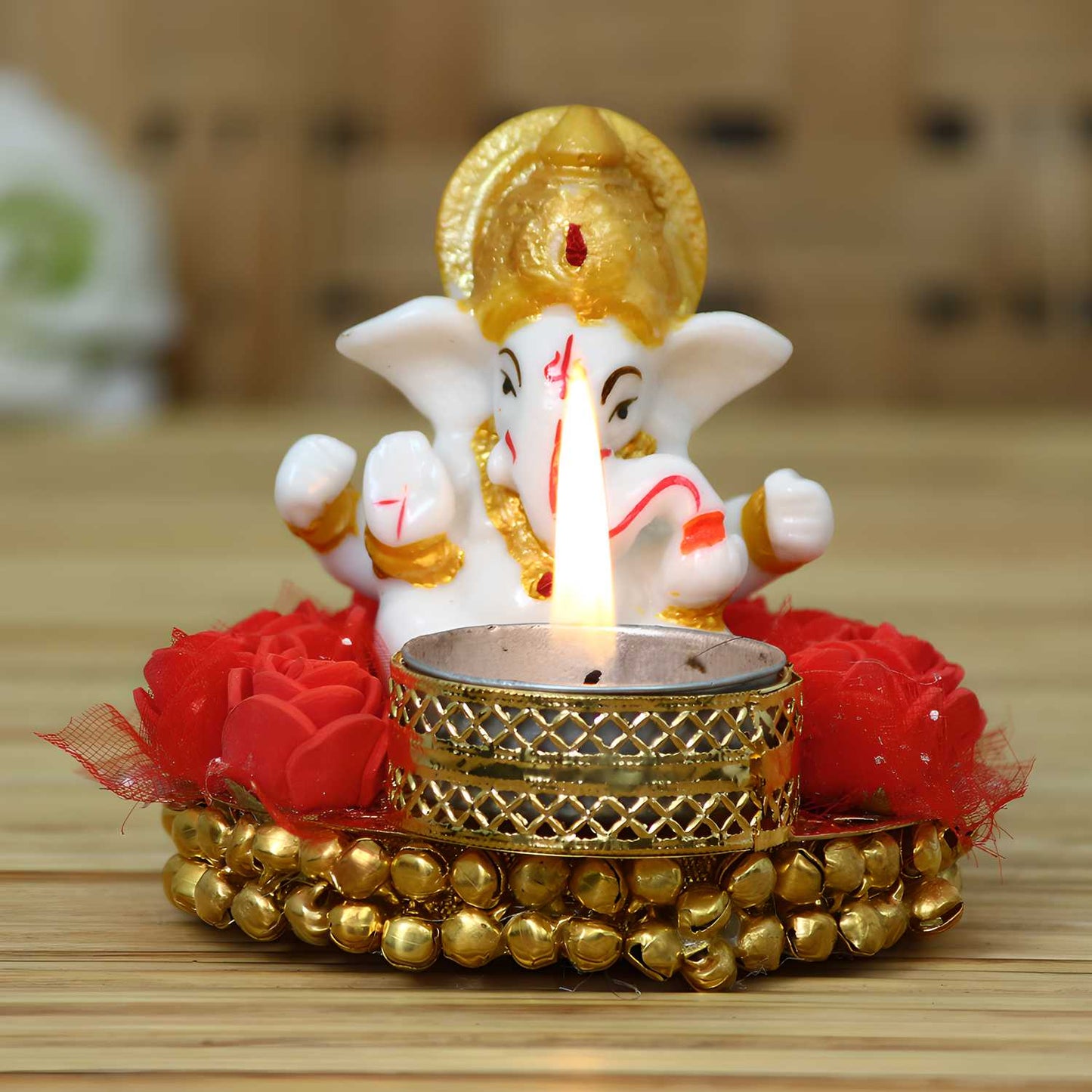 E-CraftIndia Lord Ganesha Idol Tea Light Holder