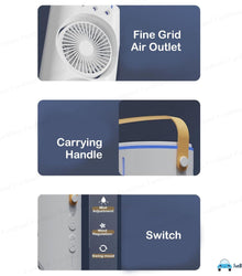Double-Head Electric Fan with Remote | Powerful Desktop Air Cooler