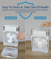 Portable Air Conditioners - Small AC Quiet Personal Air Cooler,USB Powered Mini Desktop Cooling Misting Fan, 1 | 2 | 3 Timer 3 Smart Speeds,360°Adjustment Office, Home, Room, Carved Design (MULTI)