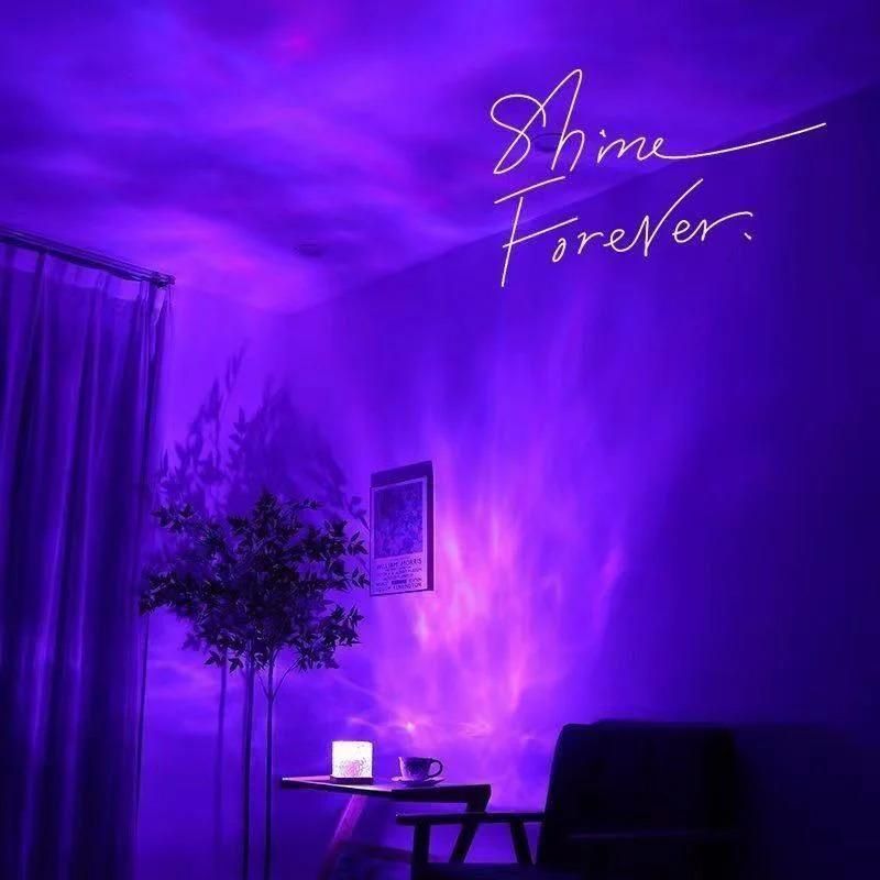 Rotating Water Ripple Night Light Lamp