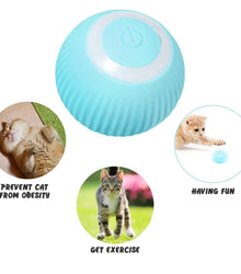 Rotating Cat Toy Ball, Interactive Cat Toys Rechargeable Rotating Ball with LED