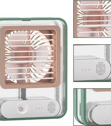 Rechargeable Battery Operated Mini USB Fan With Mist Water Spray