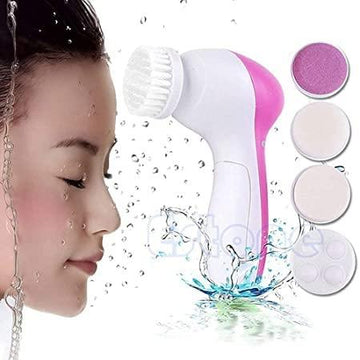 5 in 1 Portable Electric Facial Cleaner Battery Powered Multifunction Massager