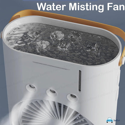 Double-Head Electric Fan with Remote | Powerful Desktop Air Cooler