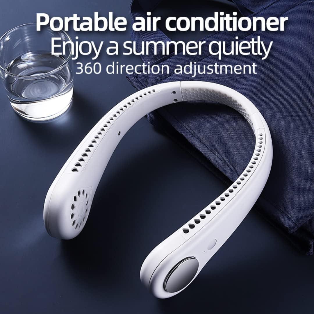 Portable Neck Fan, Hands Free Wearable Bladeless Fan, Ultra Light Rechargeable
