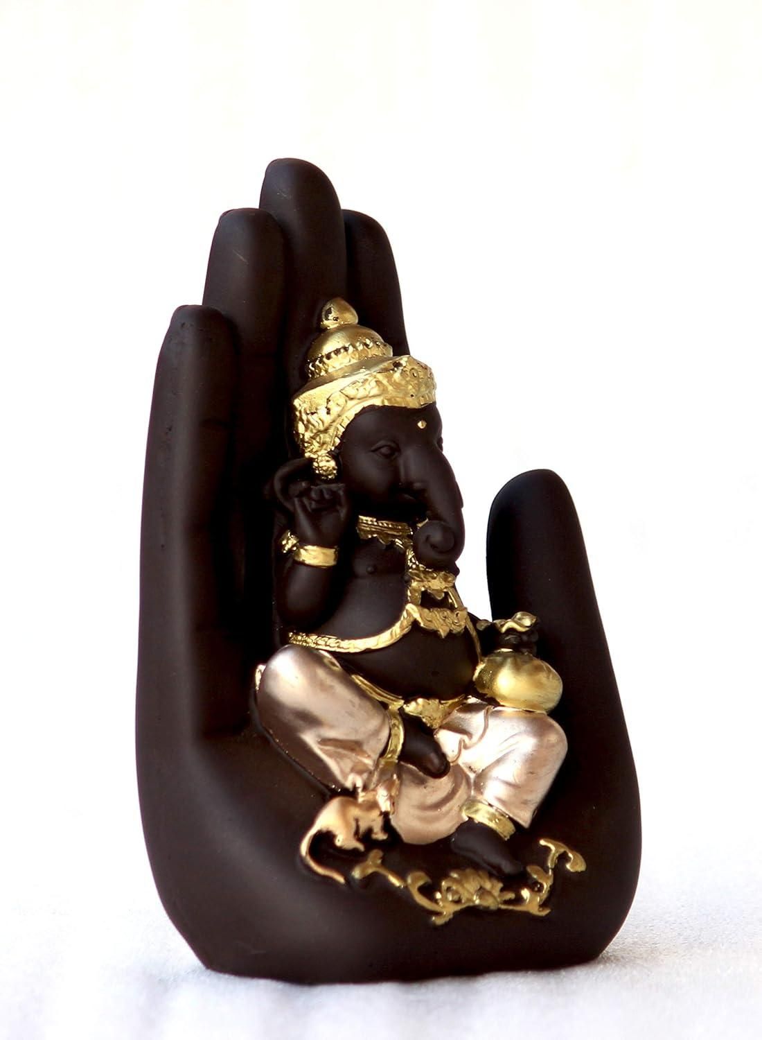 E-Craft Golden Handcrafted Palm Ganesha