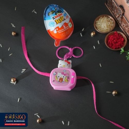 Hello Kitty LED Toy Rakhi with Keychain – Adorable Surprise for Kids