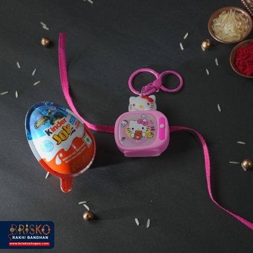 Hello Kitty LED Toy Rakhi with Keychain – Adorable Surprise for Kids