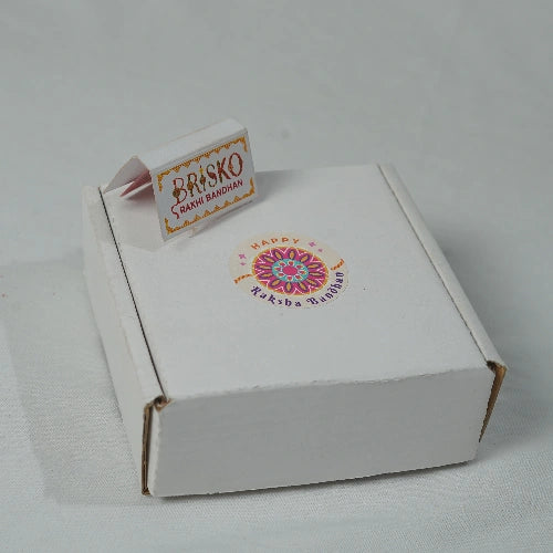 Box Rakhi Hamper – Bellavita Perfume & Healthy Treat with Rakhi for Brother