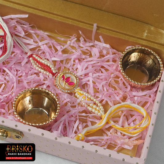 Elegant Single Rakhi Hamper in Decorative Box – A Timeless Gift for Brother