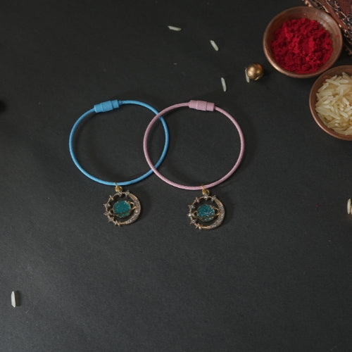 Planet Bracelet Rakhi for Kids – Galaxy-Themed Design with Handmade Charm Detailing