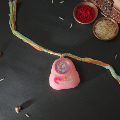 Cartoon Rakhi for Kids – Soft Strap Rakhi with Light-Up Feature and Handmade Design