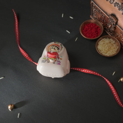 Cartoon Rakhi for Kids – Soft Strap Rakhi with Light-Up Feature and Handmade Design