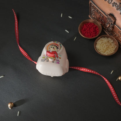 Cartoon Rakhi for Kids – Soft Strap Rakhi with Light-Up Feature and Handmade Design