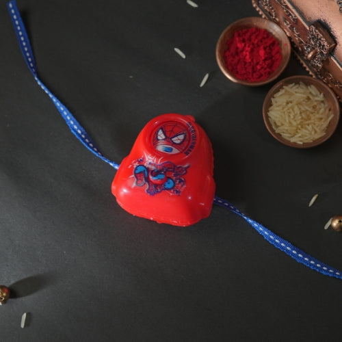 Cartoon Rakhi for Kids – Soft Strap Rakhi with Light-Up Feature and Handmade Design