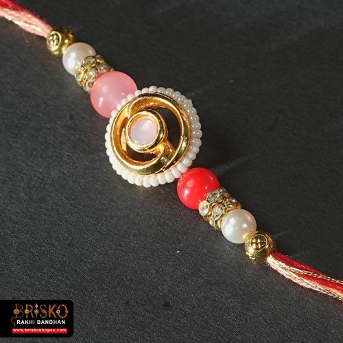Festive Thread Rakhi Set – Classic Kundan Charm for Bhaiya