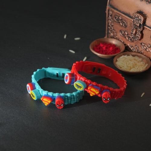 Superhero Theme Bracelet Rakhi – Rakhi for Kids with Adjustable Strap