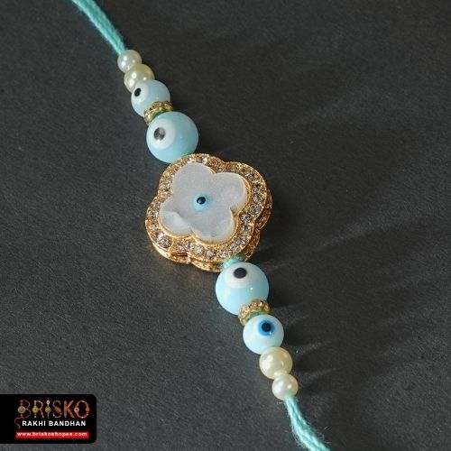 Blue Evil Eye Handmade Rakhi – Protection & Positivity for Your Brother