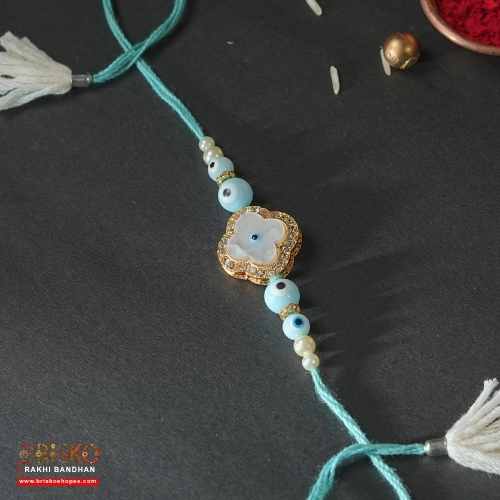 Blue Evil Eye Handmade Rakhi – Protection & Positivity for Your Brother