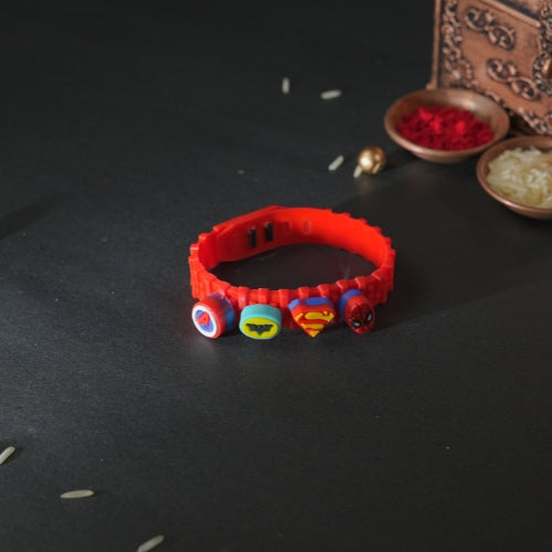 Superhero Theme Bracelet Rakhi – Rakhi for Kids with Adjustable Strap
