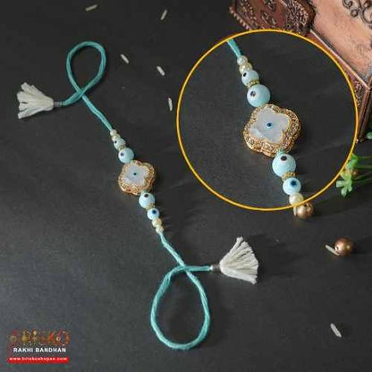 Blue Evil Eye Handmade Rakhi – Protection & Positivity for Your Brother