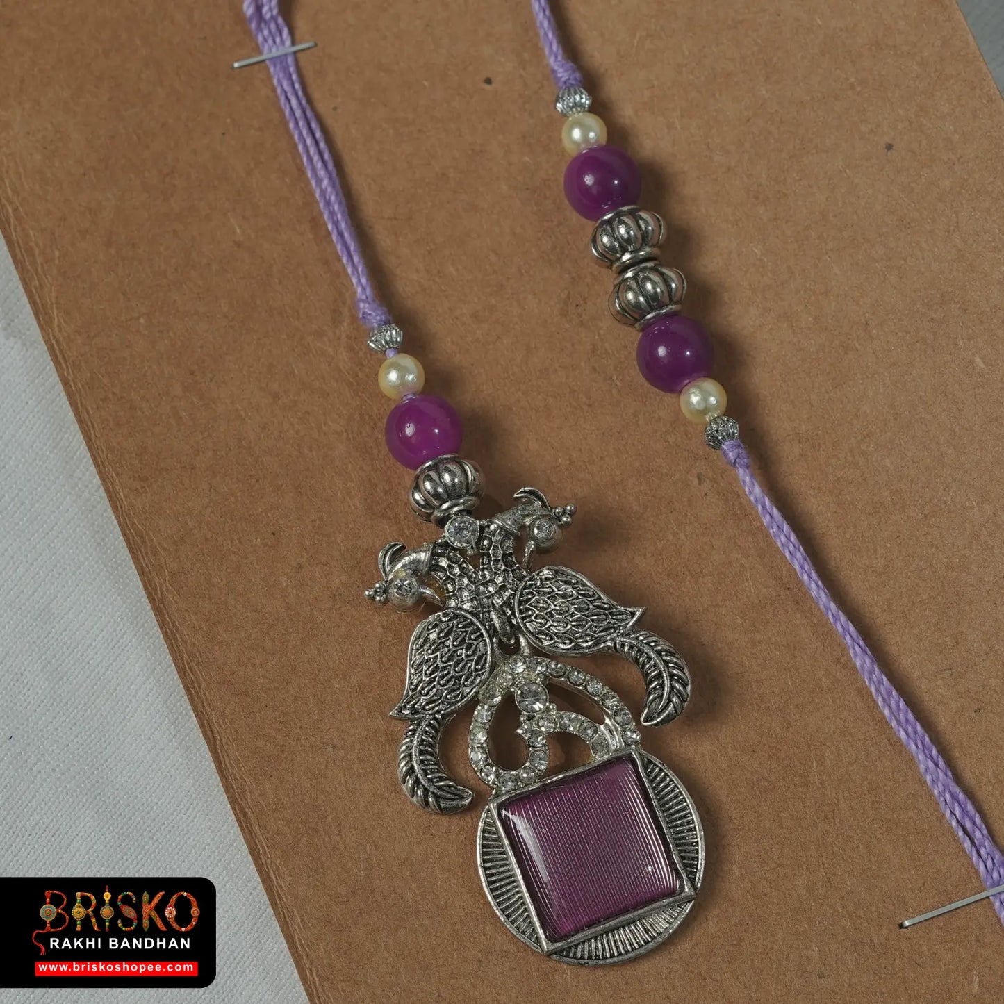 Box Rakhi Hamper – Elegant Pair Rakhi Set with Roli Chawal & Gifting Card