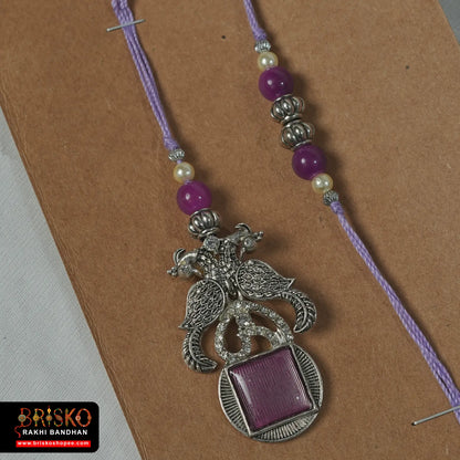 Box Rakhi Hamper – Elegant Pair Rakhi Set with Roli Chawal & Gifting Card