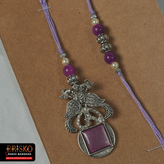 Box Rakhi Hamper – Elegant Pair Rakhi Set with Roli Chawal & Gifting Card