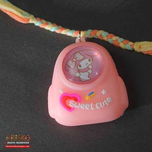 Cartoon Rakhi for Kids – Soft Strap Rakhi with Light-Up Feature and Handmade Design
