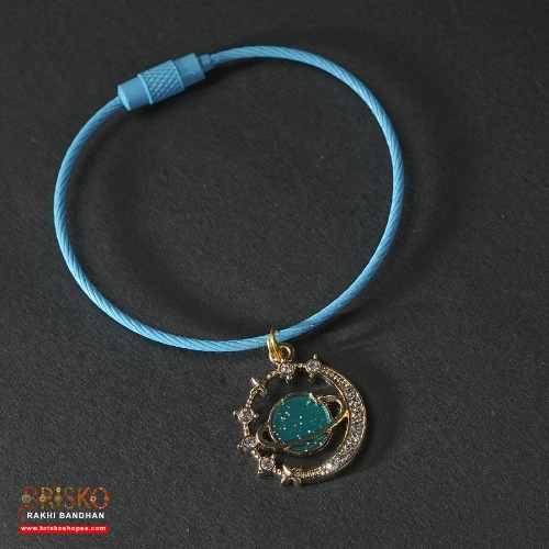 Planet Bracelet Rakhi for Kids – Galaxy-Themed Design with Handmade Charm Detailing
