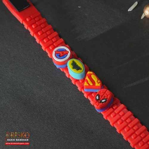 Superhero Theme Bracelet Rakhi – Rakhi for Kids with Adjustable Strap