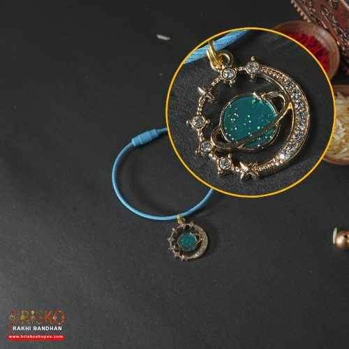 Planet Bracelet Rakhi for Kids – Galaxy-Themed Design with Handmade Charm Detailing