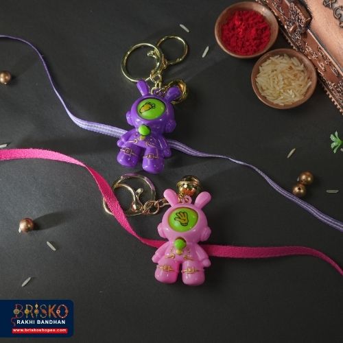 Cute LED Toy Rakhi with Keychain – Fun Surprise for Kids