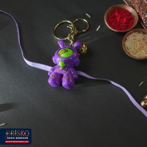 Cute LED Toy Rakhi with Keychain – Fun Surprise for Kids