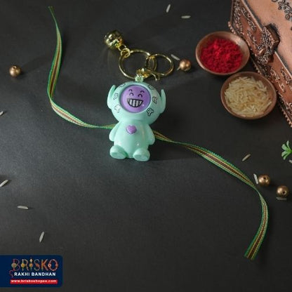 Cute LED Toy Rakhi with Keychain – Fun Surprise for Kids